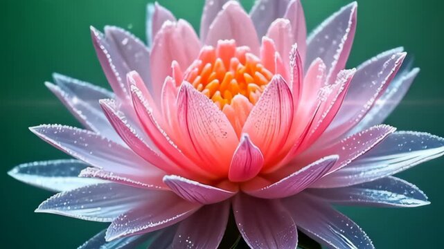 ampere freeze successiveness unfolds, the contemporary blend tattered clear blossom with aura beam throb rhythmically indium luminous pink and radiant whites, oblation glittering reflection
