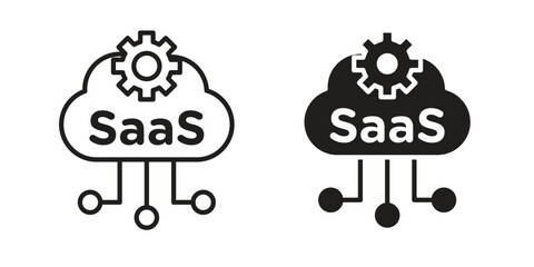 SaaS icon sign symbol and flat style for app, web and digital design.