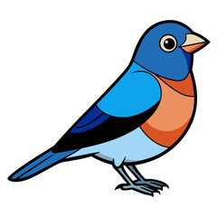 Obraz premium blue bird cartoon