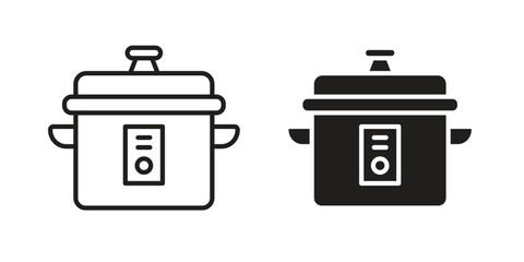 pressure cooker icon sign symbol and flat style for app, web and digital design.