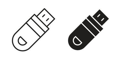 Pendrive icon sign symbol and flat style for app, web and digital design.