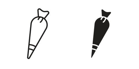 Pastry bag icon sign symbol and flat style for app, web and digital design.