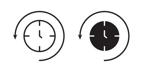 Past icon sign symbol and flat style for app, web and digital design.