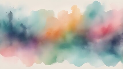 Fototapeta premium Abstract colorful watercolor painting A Fantasy smooth light colorful watercolor Vibrant paper textured illustration for grunge design Hand painted brush stroke on paper texture. Illustration artwork
