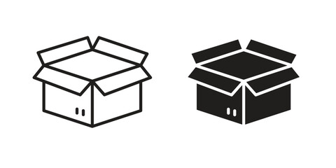 Open box icon sign symbol and flat style for app, web and digital design.
