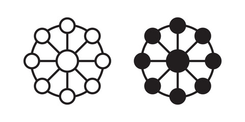 Multichannel icon sign symbol and flat style for app, web and digital design.