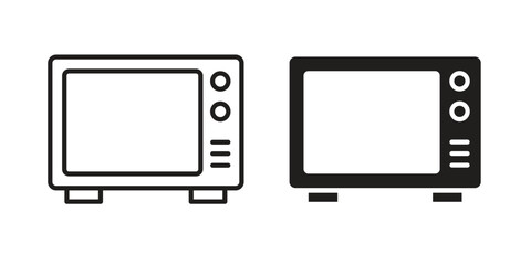 Microwave icon sign symbol and flat style for app, web and digital design.