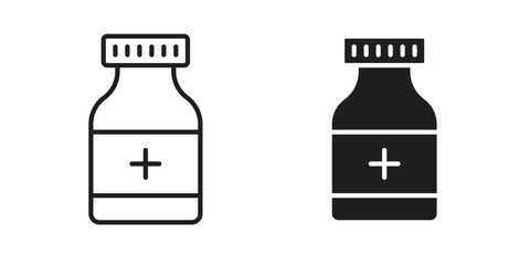 Medicine bottle icon sign symbol and flat style for app, web and digital design.