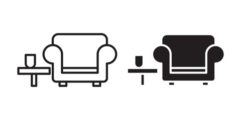 Lounge icon sign symbol and flat style for app, web and digital design.