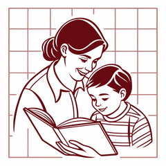 Illustration of a building with an american flag on top, isolated on white background