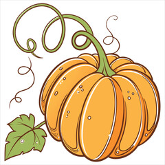 orange pumpkins  cute watercolor illustration - ideal for autumn greeting cards, feminine seasonal decor, or cozy fall-themed designs. Watercolor Halloween Collection Pumpkins. orange pumpkins vector 