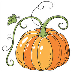 orange pumpkins  cute watercolor illustration - ideal for autumn greeting cards, feminine seasonal decor, or cozy fall-themed designs. Watercolor Halloween Collection Pumpkins. orange pumpkins vector 