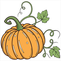 orange pumpkins  cute watercolor illustration - ideal for autumn greeting cards, feminine seasonal decor, or cozy fall-themed designs. Watercolor Halloween Collection Pumpkins. orange pumpkins vector 
