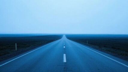 Fototapeta premium Endless Straight Road Stretching into the Horizon