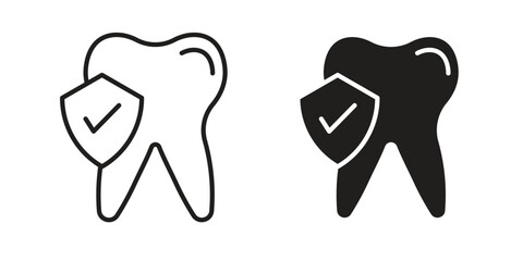 Dental insurance icon sign symbol and flat style for app, web and digital design.