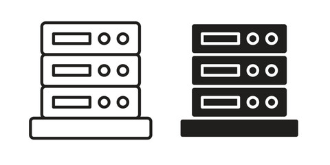 Data center icon sign symbol and flat style for app, web and digital design.