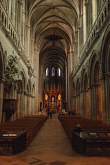 Interior of Église Saint-Étienne (Abbaye aux Hommes) in Caen, France