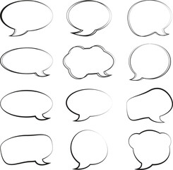 Obraz premium Speech Bubbles A Collection of Chat Icons for Communication