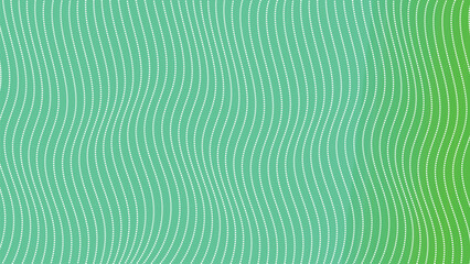 Green and Teal Gradient Wavy Dot Pattern abstract background
