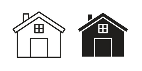 Chalet icon sign symbol and flat style for app, web and digital design.