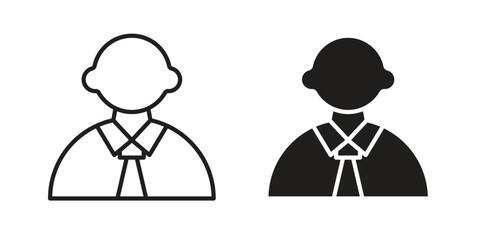 Businessman icon sign symbol and flat style for app, web and digital design.