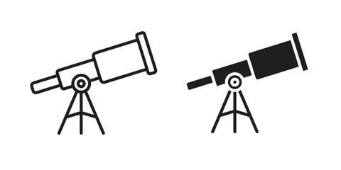 Boat Telescope icon sign symbol and flat style for app, web and digital design.