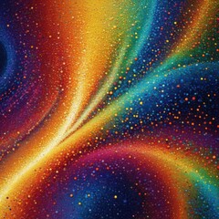 Colorful space nebula with glowing stars and cosmic dust