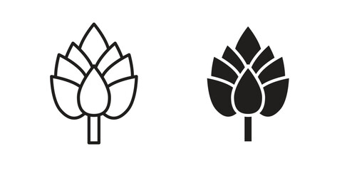 Naklejka premium Artichoke icon sign symbol and flat style for app, web and digital design.