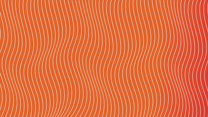 Orange background with white wavy dotted lines abstract