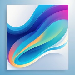 Abstract blue wave design background template