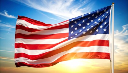 Fototapeta premium american flag on background