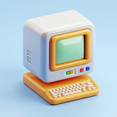 Retro-Futuristic Pixelated PC