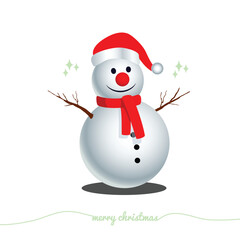 snowman with red hat