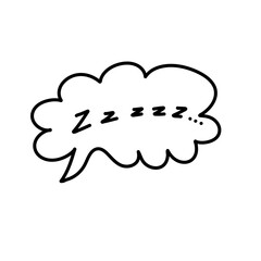 Zzz sleeping doodle 