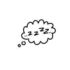 Zzz sleeping doodle 