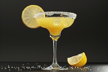 Citrus margarita a refreshing alcoholic cocktail with crushed ice perfect for summer