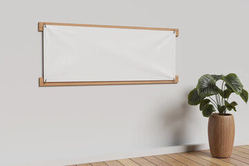Blank Banner for Mockup - 3D Illustration