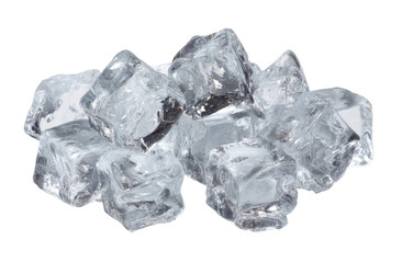 Obraz premium Clear ice cubes clustered together