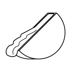 ラクレットチーズのシンプルなイラスト