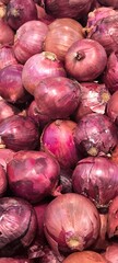 Shallots in the fresh vegetable market