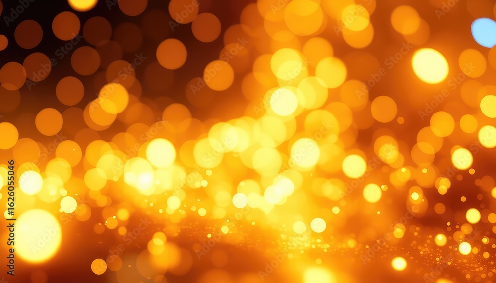 Poster golden light flares and bokeh create a festive backdrop perfect for celebrations and adding sparkle 