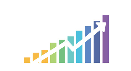 Analyzing business growth chart showing upward trend for financial success plan