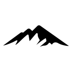 Black vector illustration of a hill