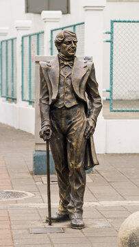 Guayaquil, Ecuador &ndash; July 27th, 2025: Full-body statue of Vicente Rocafuerte, former president of Ecuador, located on a street in the historic city center.