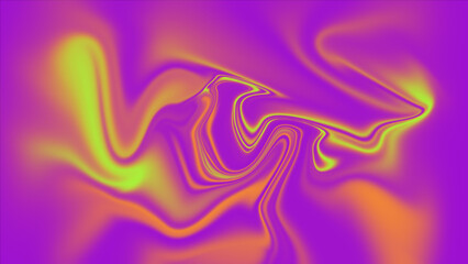 Naklejka premium Purple and Green Swirling Abstract Liquid Gradient Background