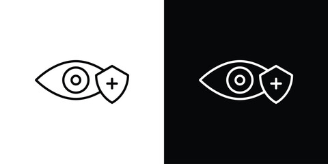 Vision insurance icon symbol, logo illustration. Vector graphics
