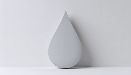Fototapeta premium Abstract Gray Water Drop On White Background
