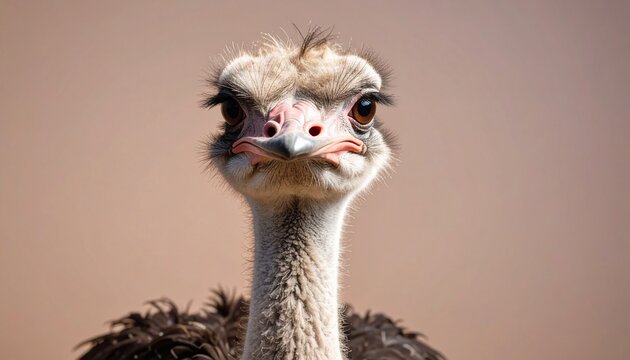 close up of an ostrich