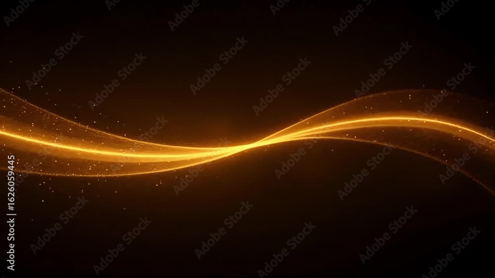 Poster golden light wave abstract background for presentations and video editing overlay animation effect