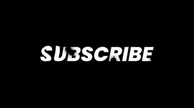subscribe text animation suitable for outro videos